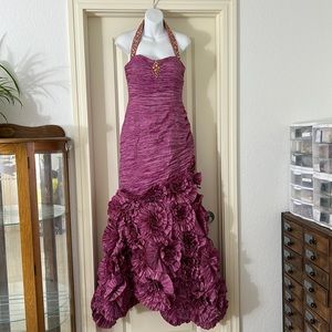 COOL! Vintage fancy flower party gown, size 8